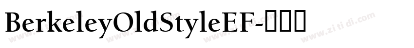 BerkeleyOldStyleEF字体转换