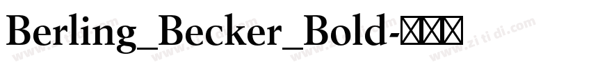 Berling_Becker_Bold字体转换