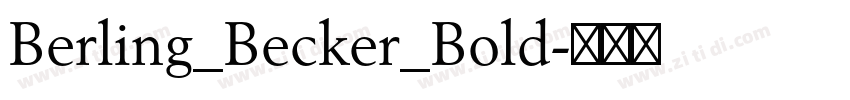 Berling_Becker_Bold字体转换