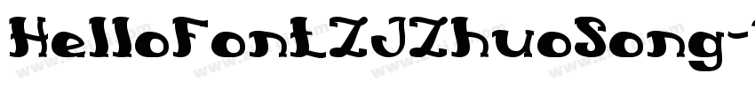 HelloFontZJZhuoSong字体转换