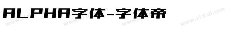 ALPHA字体字体转换