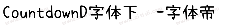 CountdownD字体下载字体转换