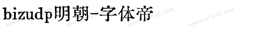 bizudp明朝字体转换