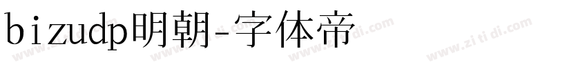 bizudp明朝字体转换