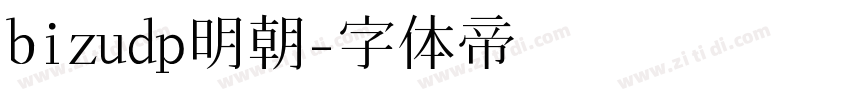 bizudp明朝字体转换