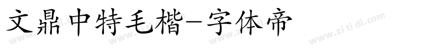 文鼎中特毛楷字体转换