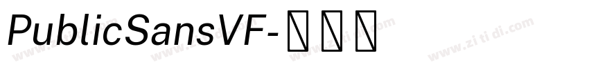 PublicSansVF字体转换