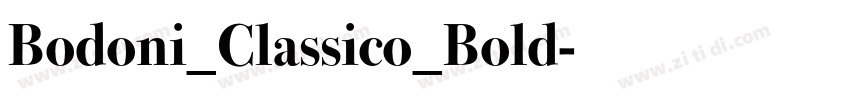 Bodoni_Classico_Bold字体转换