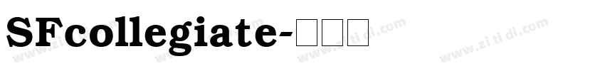 SFcollegiate字体转换