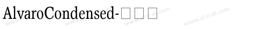 AlvaroCondensed字体转换