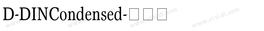 D-DINCondensed字体转换