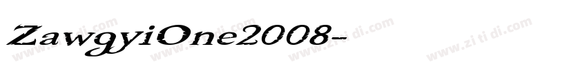 ZawgyiOne2008字体转换