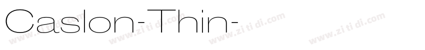 Caslon-Thin字体转换