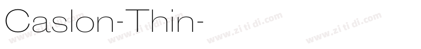 Caslon-Thin字体转换