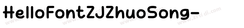 HelloFontZJZhuoSong字体转换