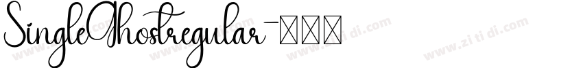 SingleGhostregular字体转换