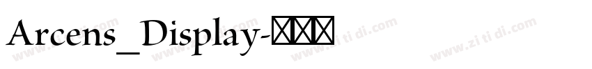 Arcens_Display字体转换