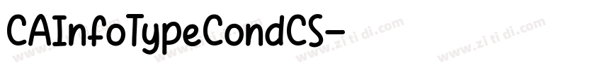 CAInfoTypeCondCS字体转换