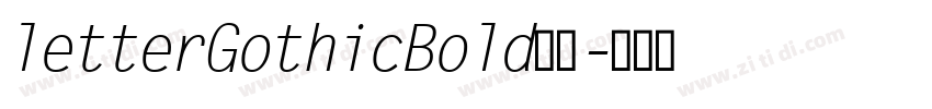 letterGothicBold字体字体转换