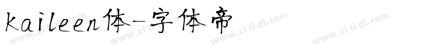 Kaileen体字体转换