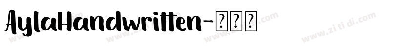 AylaHandwritten字体转换