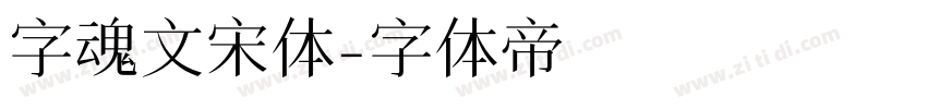 字魂文宋体字体转换