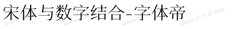 宋体与数字结合字体转换