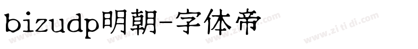 bizudp明朝字体转换