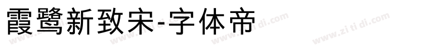 霞鹭新致宋字体转换