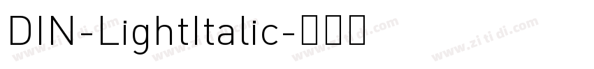 DIN-LightItalic字体转换