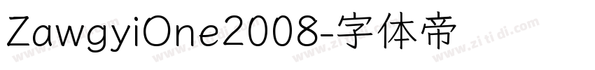 ZawgyiOne2008字体转换