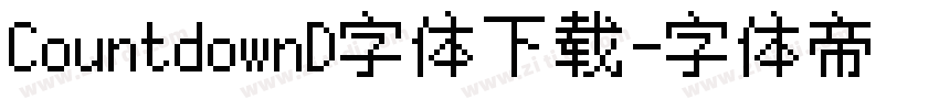 CountdownD字体下载字体转换