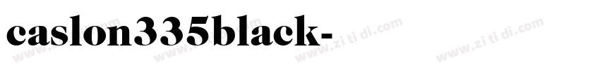 caslon335black字体转换