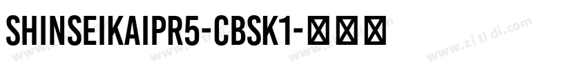 ShinseiKaiPr5-CBSK1字体转换