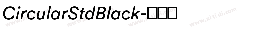 CircularStdBlack字体转换