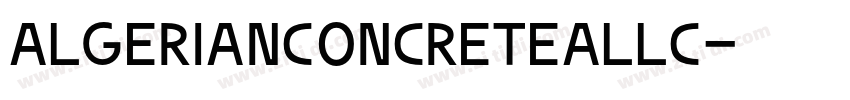 AlgerianConcreteAllC字体转换