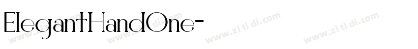 ElegantHandOne字体转换