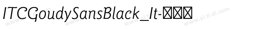 ITCGoudySansBlack_It字体转换