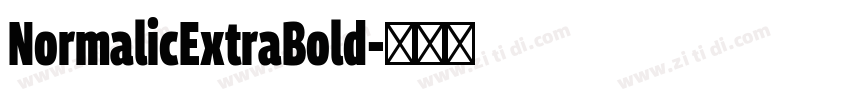 NormalicExtraBold字体转换