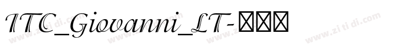 ITC_Giovanni_LT字体转换