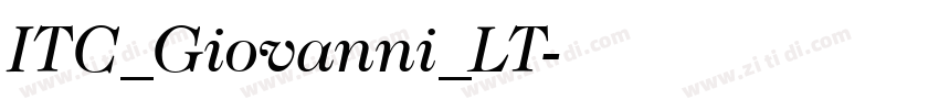 ITC_Giovanni_LT字体转换