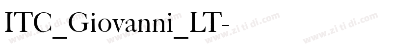 ITC_Giovanni_LT字体转换