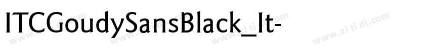 ITCGoudySansBlack_It字体转换