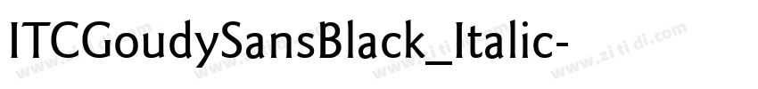 ITCGoudySansBlack_Italic字体转换