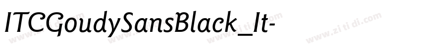 ITCGoudySansBlack_It字体转换