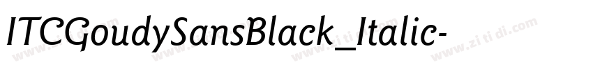 ITCGoudySansBlack_Italic字体转换