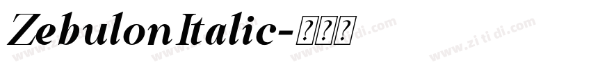 ZebulonItalic字体转换