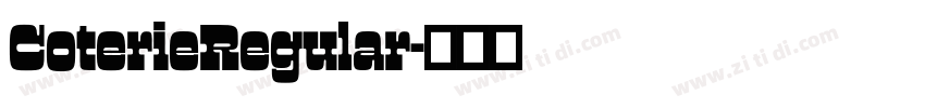 CoterieRegular字体转换