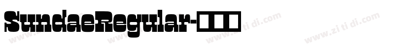 SundaeRegular字体转换