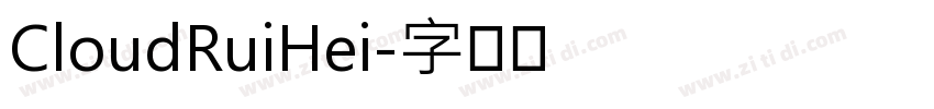 CloudRuiHei字体转换